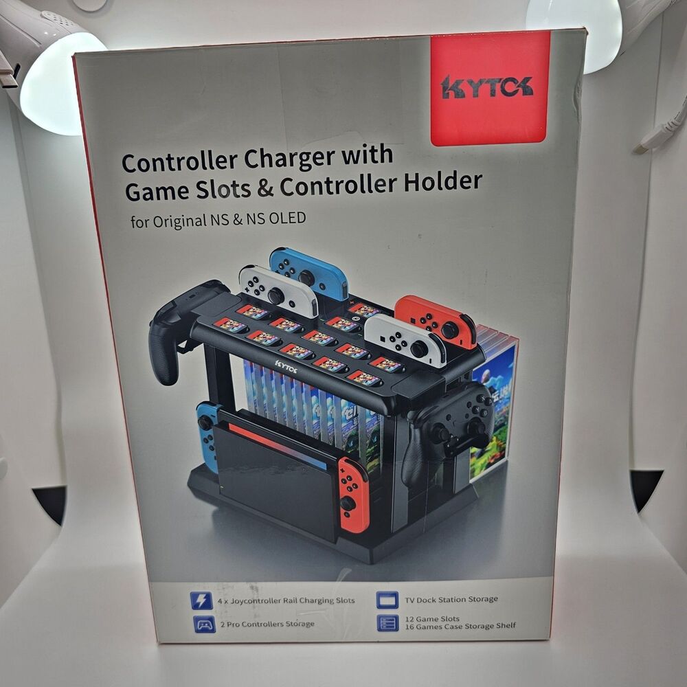 Nintendo Switch Games Station with a controller charger Kytok Brand
